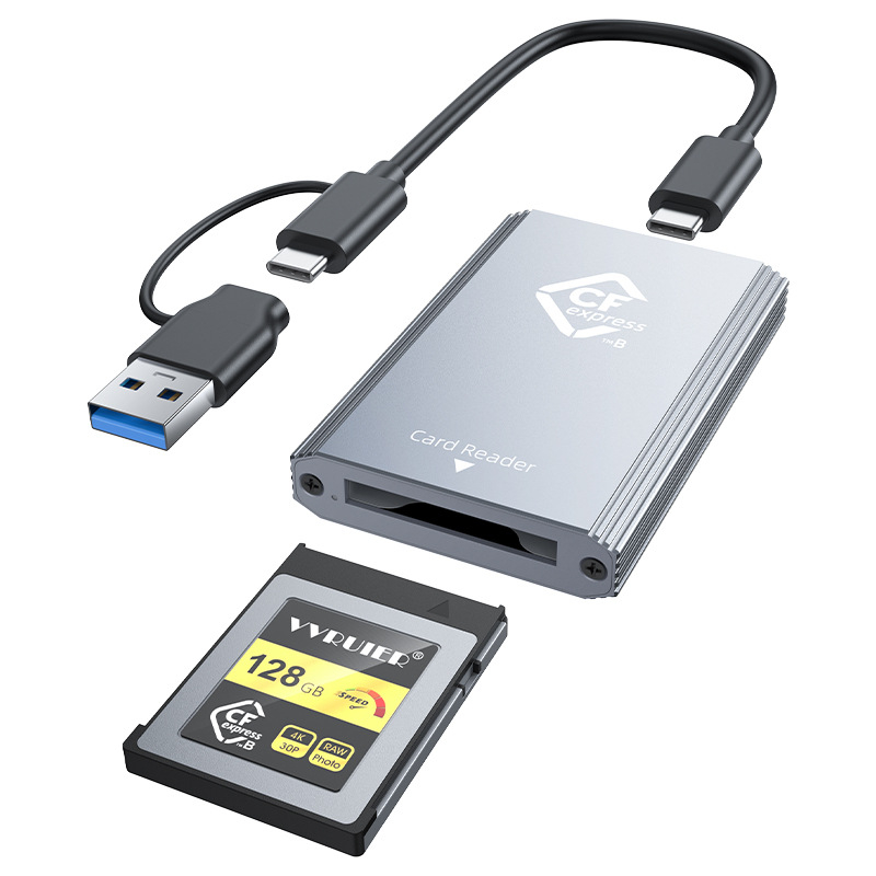 Αναγνώστης καρτών CFexpress Type-C USB 2.0 εξωτερικός από κράμα αλουμινίου