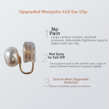 Looduslikest mageveepärlitest kõrva klipsud naistele, ilma augustita, tilga kujul, hõbeda imitatsioon