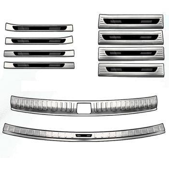 Set dodatne opreme za prtljažnik od nehrđajućeg čelika za Huawei Wenjie M8: stražnja zaštitna ploča, ukrasne trake, pragovi i pedala dobrodošlice — Junmiao • Huawei Wenjie M8 • Godina modela: 2025 • Prijenos: automatski