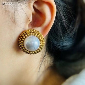 Cercei din cupru – încrustați cu aur, stil medieval, clip pentru tragus, lansare primăvara 2024