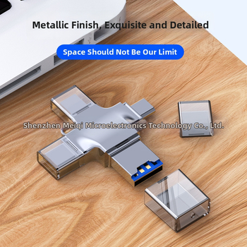 Četiri u jednom čitač kartica za mobitel, model M11 – USB/Type-C sučelje, Podrška TF kartici, Metalno kućište, Težina 25 g