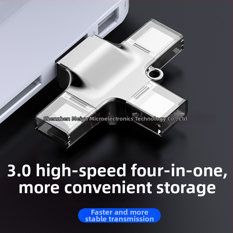 Četiri u jednom čitač kartica za mobitel, model M11 – USB/Type-C sučelje, Podrška TF kartici, Metalno kućište, Težina 25 g