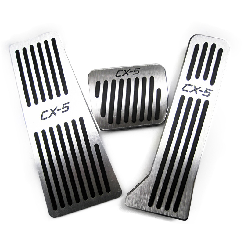 Mazda CX-5 Dead Pedal за интериора - неплъзгаща се алуминиева педал, 2015-2022, автоматик