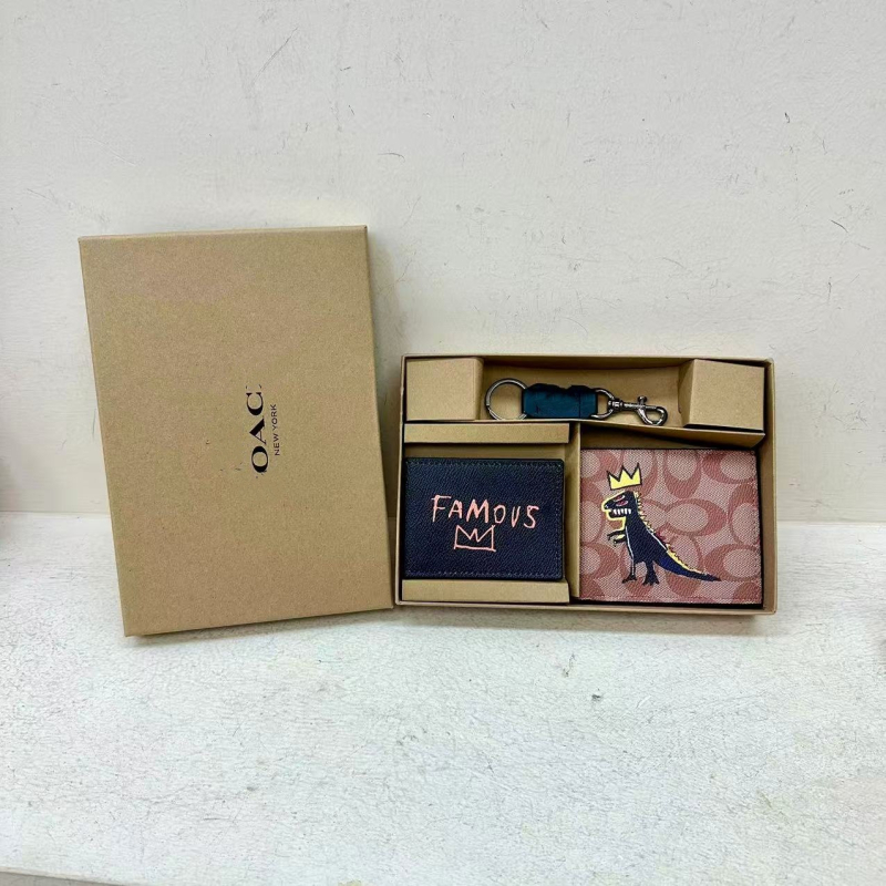 Unisex PU novčanik s držačem kartica i privjeskom za ključeve, proširiv, gradski stil, uzorak slova, najlon podstava