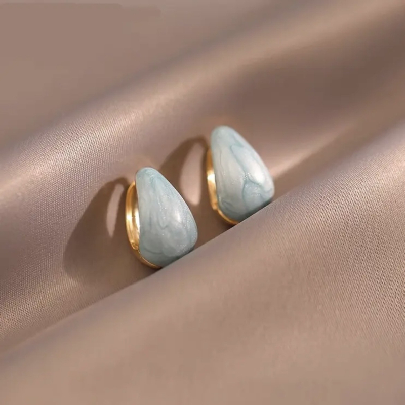 Cercei din aliaj de cupru, formă geometrică, placare electroplată, stil minimalist, pentru femei (aliaj de cupru; formă geometrică; placare electroplată; stil minimalist; pentru femei)