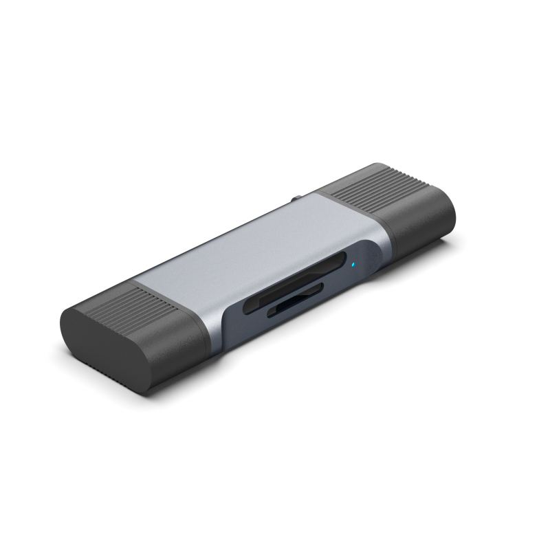 Čitač kartica s dvostrukim sučeljem USB 3.0 i Type-C za SD/TF — vanjsko aluminijsko kućište, kompatibilan s Windows 7