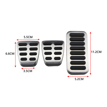 OEM rozsdamentes acél pedál készlet - gáz- és fékpedálok csúszásmentes felülettel, KONA és KAUAI-hoz