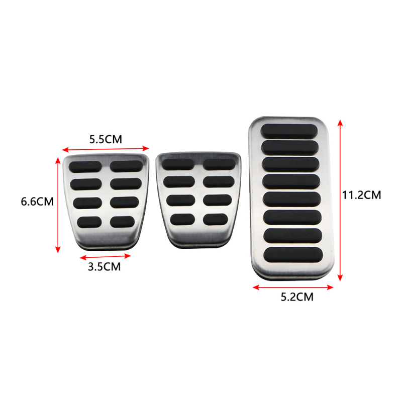 OEM rozsdamentes acél pedál készlet - gáz- és fékpedálok csúszásmentes felülettel, KONA és KAUAI-hoz