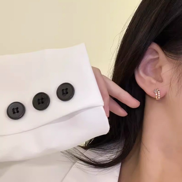 Cercei clips, Blue Mist Island, în formă de inimă, stil franțuzesc vintage (aliaj, electroplacat)