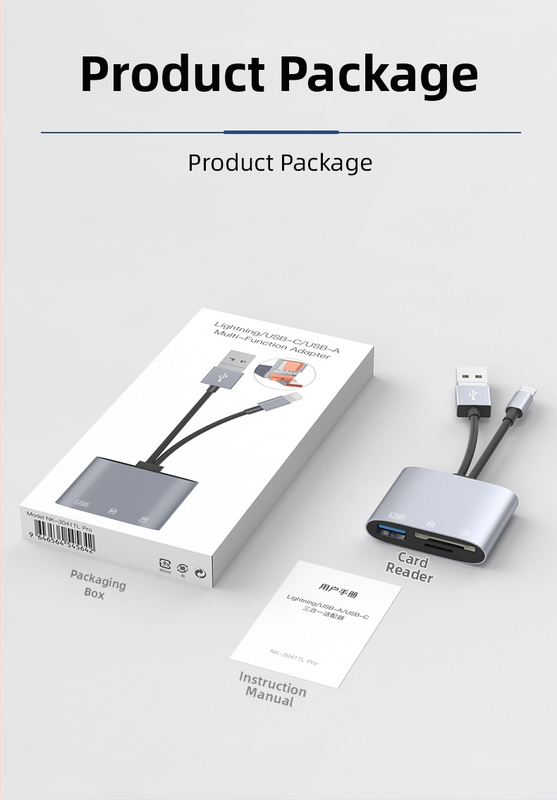 Nk-3041tl Pro Cititor OTG USB 2.0 pentru carduri SD/SDHC/TF/MicroSD, 36 g