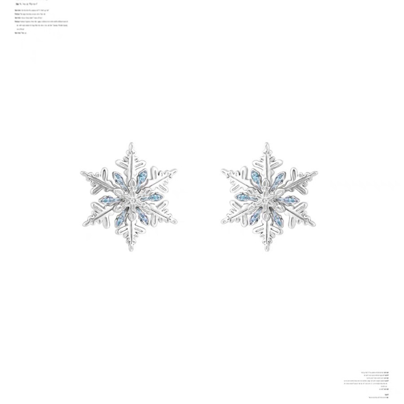 Cercei pentru femei – Cupru, placare electrolitică, Yiming Jewelry, design original, motiv floare fulg de zăpadă