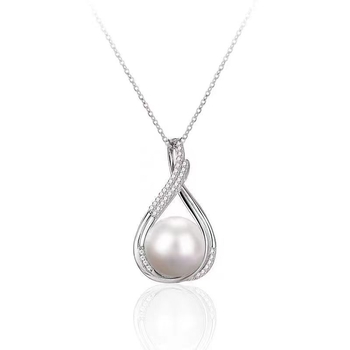 Комплект обеци и колие от изкуствени перли, У-образен дизайн, електроплатирано покритие, стоманени ушни игли