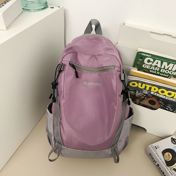 Rucsac unisex cu capacitate mare, stil workwear/munte, exterior nylon, căptușeală poliester, bretele curbate, Vara 2024