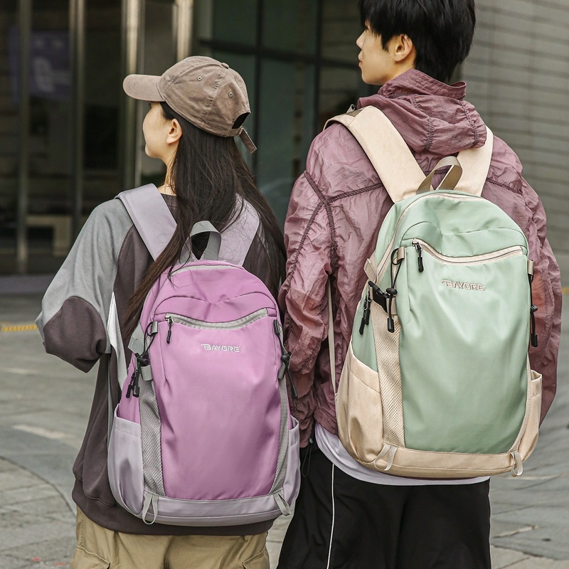 Rucsac unisex cu capacitate mare, stil workwear/munte, exterior nylon, căptușeală poliester, bretele curbate, Vara 2024