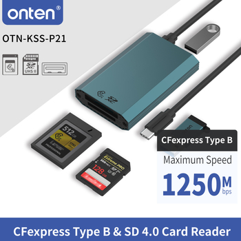 Cititor de carduri CF/SD/SDHC USB 3.2 Gen 2 – suport SD4.0, extern, aliaj de aluminiu, model KSS-P21