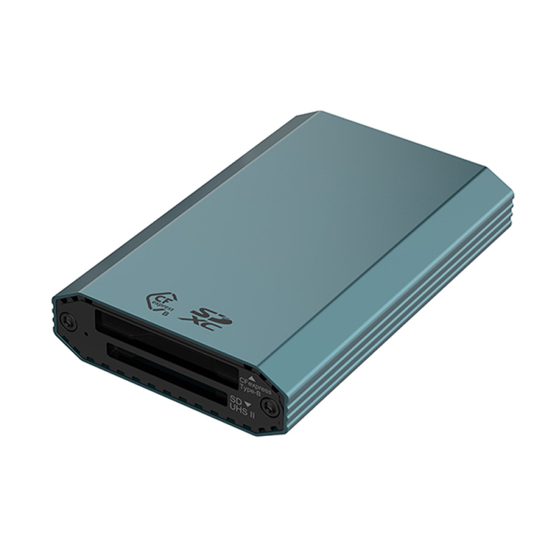 Cititor de carduri CF/SD/SDHC USB 3.2 Gen 2 – suport SD4.0, extern, aliaj de aluminiu, model KSS-P21
