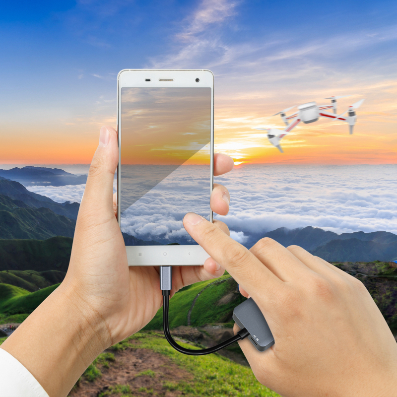 Cititor de carduri Type-C USB4 pentru SD/SDHC/TF/MicroSD – adaptor extern din aliaj de aluminiu pentru dispozitive Apple, Huawei și Samsung