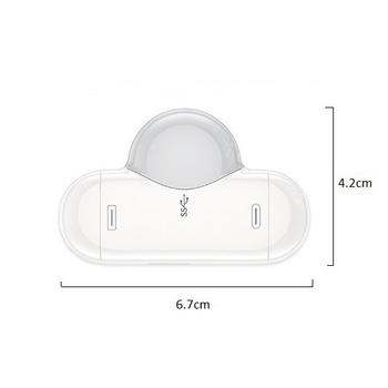 Cititor magnetic de carduri pentru USB Type-C/OTG, suport SD/TF (USB 2.0 • Carcasă ABS • Model 311 • 18 g)