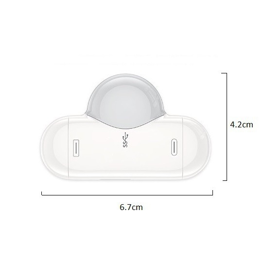 Cititor magnetic de carduri pentru USB Type-C/OTG, suport SD/TF (USB 2.0 • Carcasă ABS • Model 311 • 18 g)
