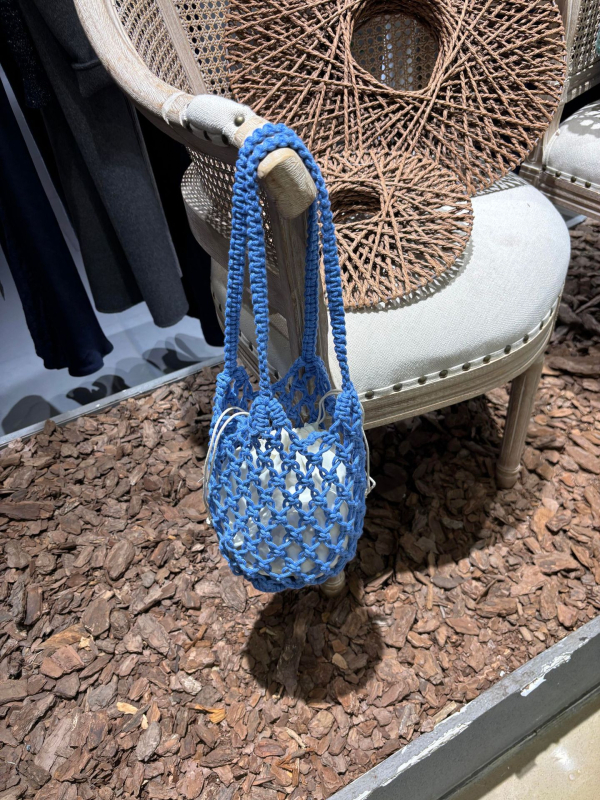 Puuvillast köiega käekott, sügise 2025 väljaanne, vertikaalne ruudukujuline kuju, avatud ülaosa, telefoni tasku