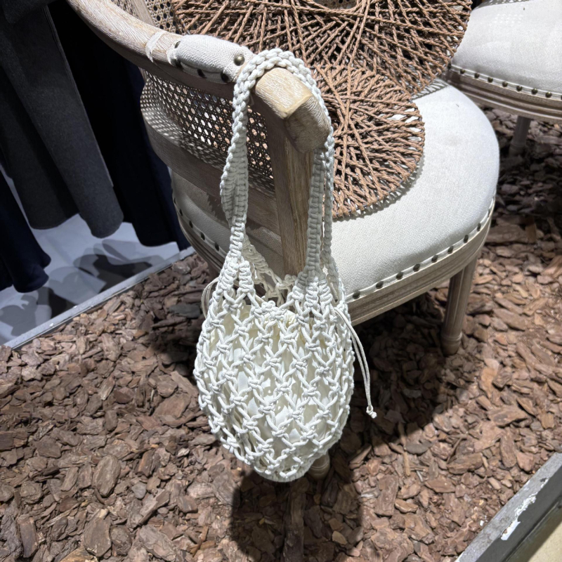 Puuvillast köiega käekott, sügise 2025 väljaanne, vertikaalne ruudukujuline kuju, avatud ülaosa, telefoni tasku