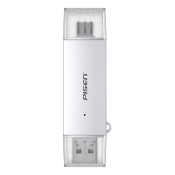 Pisen Cititor USB 3.0 OTG pentru carduri SD/TF — USB-C, utilizare duală pentru telefon și PC
