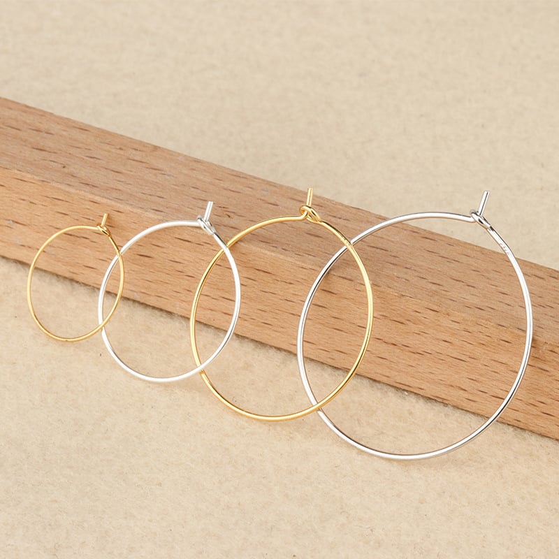 S925 srebro DIY ušne kukice za žene – minimalistični dijelovi nakita
