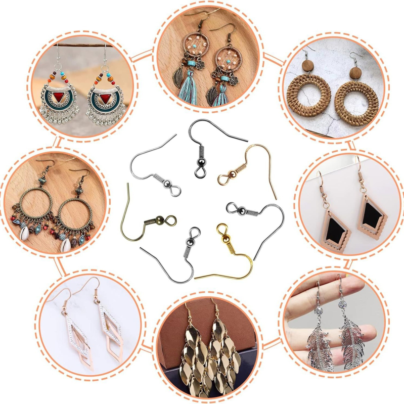 Cârlige pentru cercei din fier, placare electrolitică, 140 bucăți – Strings&Things componente DIY pentru cercei