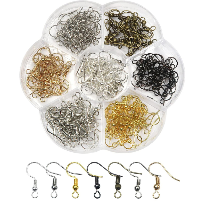 Cârlige pentru cercei din fier, placare electrolitică, 140 bucăți – Strings&Things componente DIY pentru cercei