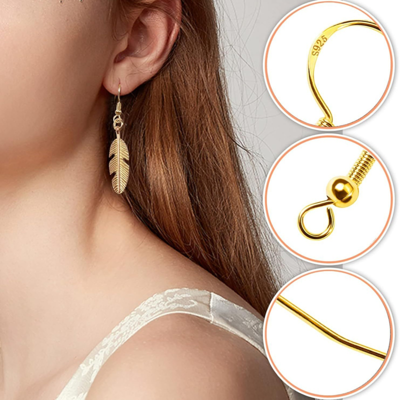 Cârlige pentru cercei din fier, placare electrolitică, 140 bucăți – Strings&Things componente DIY pentru cercei