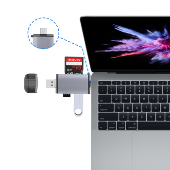 Type-C OTG čitač kartica - Šest u jednom USB 2.0 SD/SDHC/TF/MicroSD, aluminijsko kućište