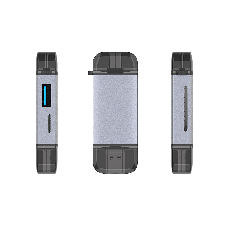 Type-C OTG čitač kartica - Šest u jednom USB 2.0 SD/SDHC/TF/MicroSD, aluminijsko kućište