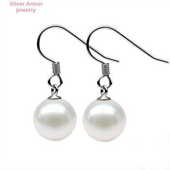 Σκουλαρίκια από S925 Ασήμι με φούντες και μαργαριτάρι γλυκού νερού, γεωμετρικός σχεδιασμός, Yin Kaibin, για γυναίκες