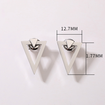 Cercei din oțel inoxidabil, geometrici, electroplatați, pentru femei