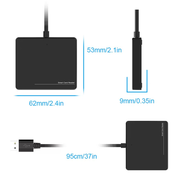 Rocketek Cr813 Cititor inteligent de carduri multifuncțional USB 2.0 | citește carduri SIM, CAC, ID/IC | Windows XP–10 și macOS | Carcasă ABS