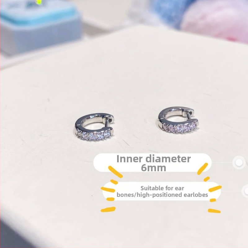 Variniai auskarai – geometrinės apskritimo formos, paprastas dizainas, elektroplakavimas, moterims