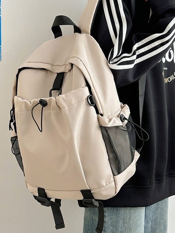 Унисекс раница за пътуване, водоустойчива с множество джобове, от найлон, капацитет 20–35 л, съвместима с 13-инчов лаптоп, презрамки с въздушна подложка.