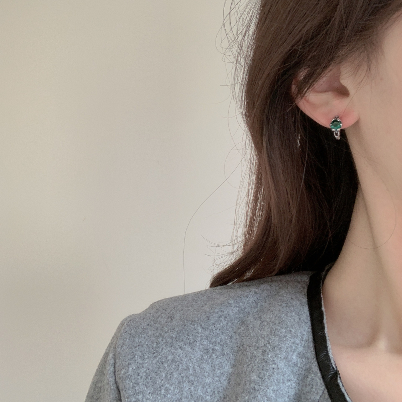 Σκουλαρίκια από χαλκό - γεωμετρικός σχεδιασμός, απλός γυναικείος στυλ, εντοιχισμένοι λίθοι με επίχρυση επικάλυψη, φινίρισμα ηλεκτροπλατίωσης