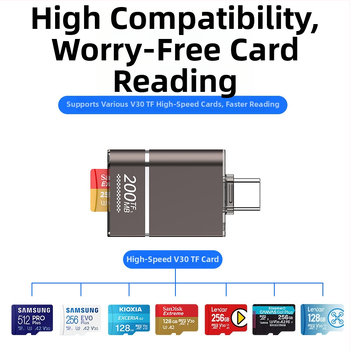 SYRUI Sy-238 USB-C TF-kaardi lugeja OTG, 200 MB/s Kõrge kiirus