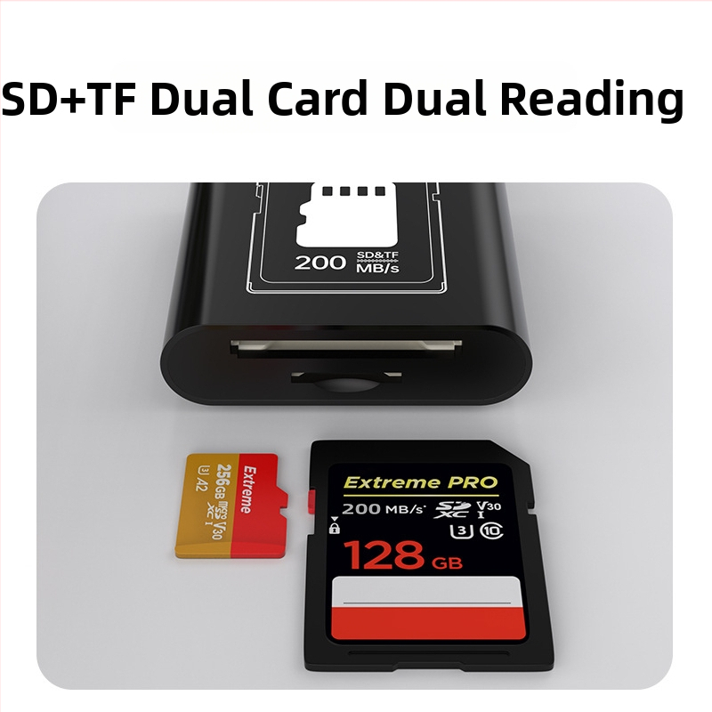 Karta čítačka SYRUI Sy-239 s rozhrani Lightning a Type-C, SD/TF karty, USB 3.0 OTG pre iPhone a Android