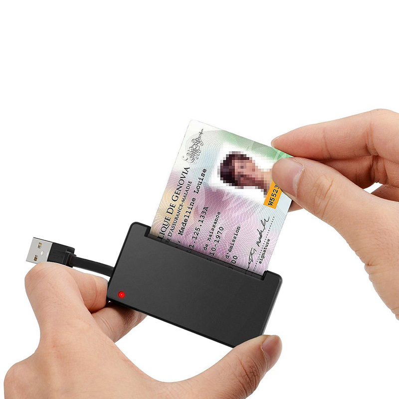 Rocketek CR384-A Čitač pametnih kartica za CAC, SIM, bankovne i osobne kartice – USB 2.0, kompatibilan s Windows/macOS/Linux