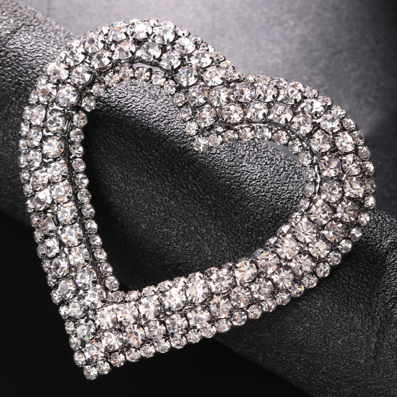 Naušnice u obliku srca s rhinestones, elektroplatirane, ekscentričan stil, ženski modni nakit
