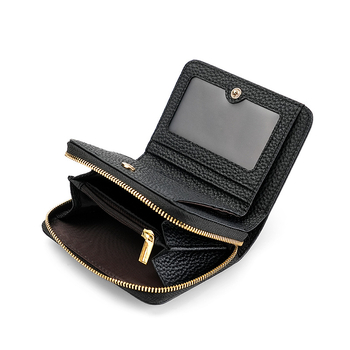 Dámska peňaženka z pravej kože, prvý vrstvy hovädzej kože, RFID ochrana, viac kariet a mincí, pruhovaný vzor, ultra ľahká a odolná