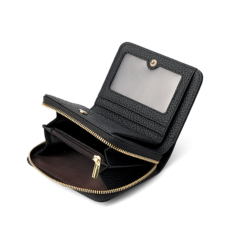 Dámska peňaženka z pravej kože, prvý vrstvy hovädzej kože, RFID ochrana, viac kariet a mincí, pruhovaný vzor, ultra ľahká a odolná