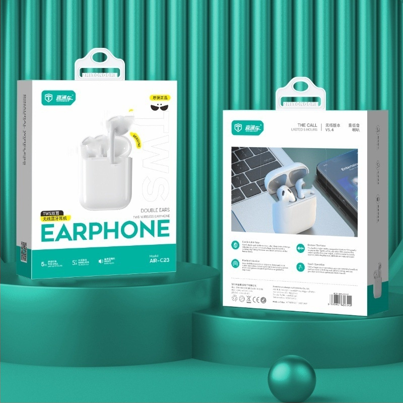 Duálne bezdrôtové Bluetooth slúchadlá, in-ear dizajn, Bluetooth 5.0, dosah 10 m, IPX8 vodeodolnosť, výdrž batérie >8 h