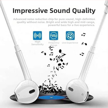 Káblové in-ear slúchadlá – 108 dB citlivosť, 1,2 m kábel, pohyblivá cievka, Android kompatibilné