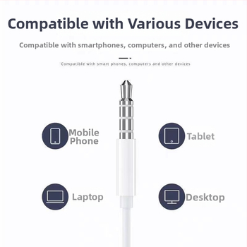 Káblové in-ear slúchadlá – 108 dB citlivosť, 1,2 m kábel, pohyblivá cievka, Android kompatibilné