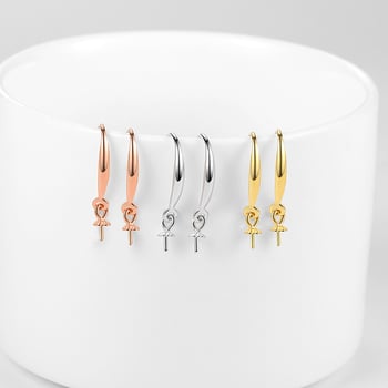 Ушна кука за обици – 925 стерлингово сребро, електроплатено, персонализируемо, обков за обици