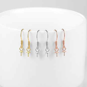 Ушна кука за обици – 925 стерлингово сребро, електроплатено, персонализируемо, обков за обици