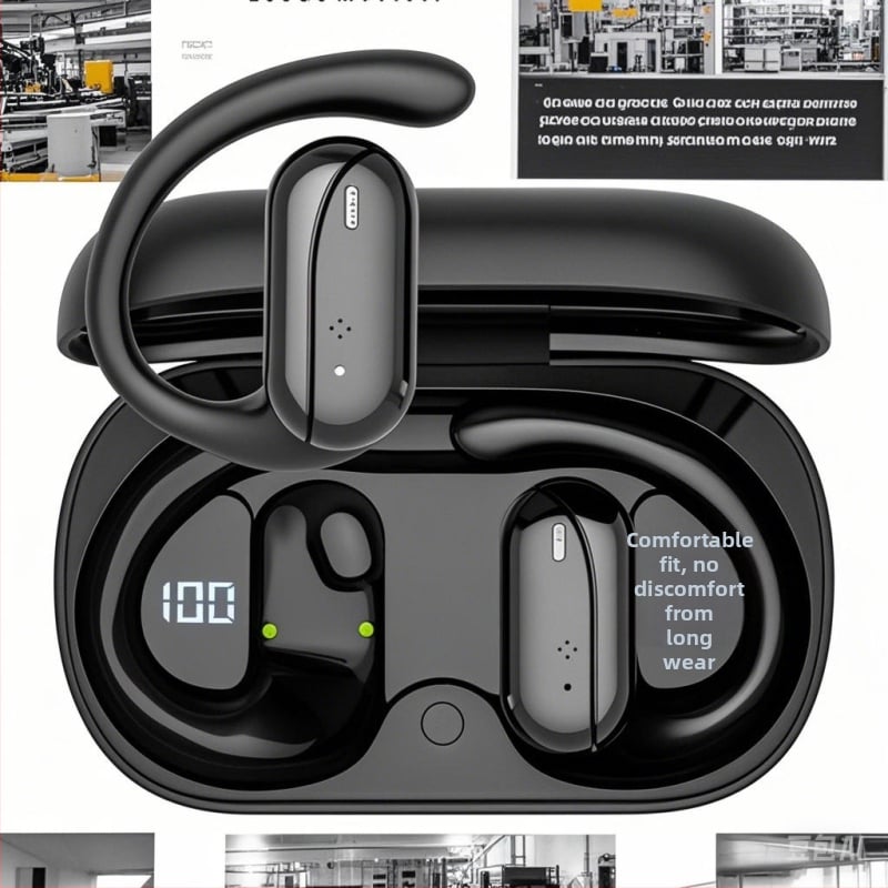 Bezdrôtové Bluetooth slúchadlá s potlačením hluku a vodotesným dizajnom (Bluetooth 5.4, dosah 25 m, výdrž batérie nad 8 h, digitálny displej)